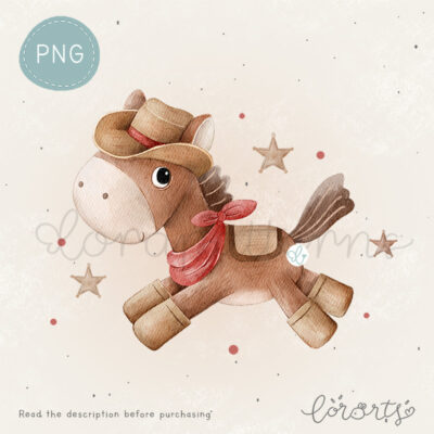 [Clipart PNG] Little Horse Cowboy