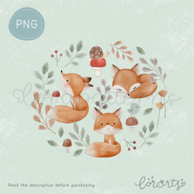 [Clipart PNG] Fox in The Cozy Season