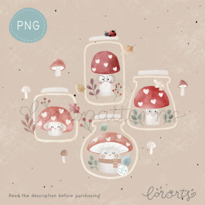[Clipart PNG] Mushroom Collection