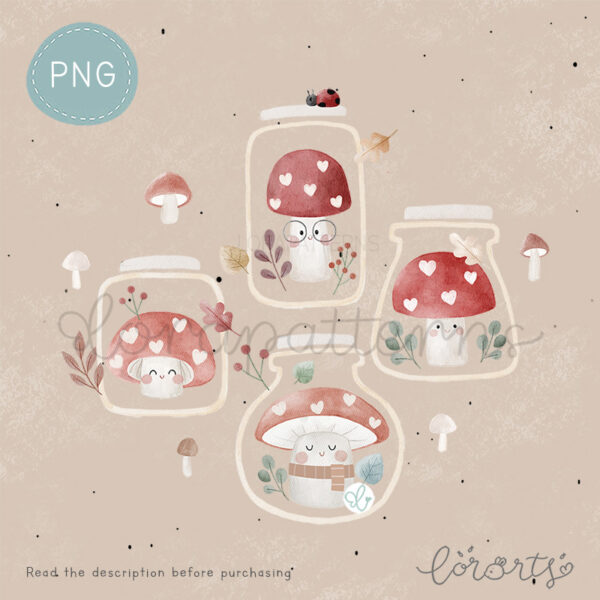 [Clipart PNG] Mushroom Collection