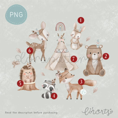 [Clipart PNG] Boho Forest