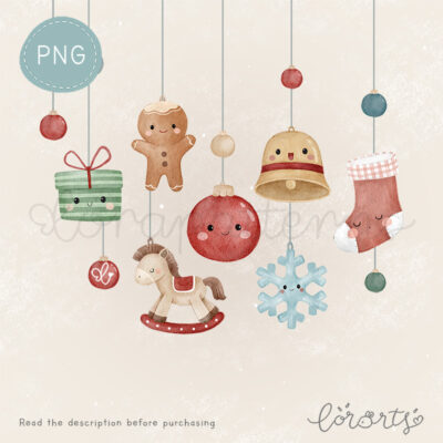 [Clipart PNG] Christmas Ornaments
