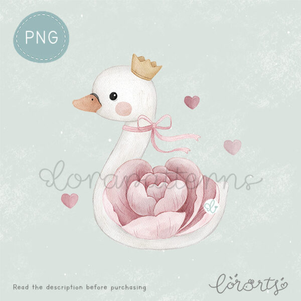 [Clipart PNG] Flower Swan