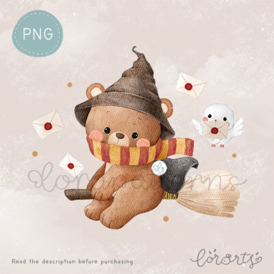 [Clipart PNG] Bearzard - Bear The Wizard