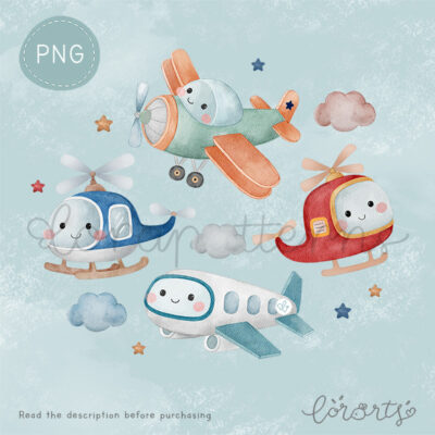 [Clipart PNG] Happy Planes