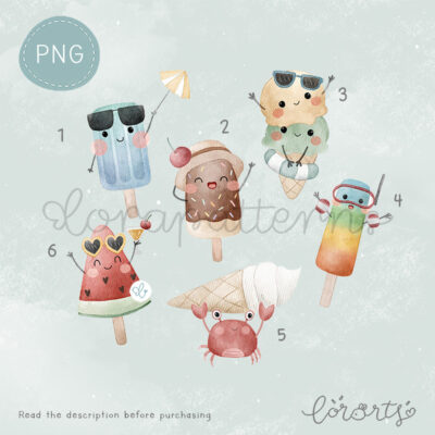 [Clipart PNG] Ice Cream Summer Party