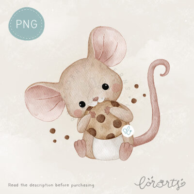 [Clipart PNG] Mouse and Cookies