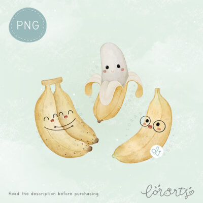 [Clipart PNG] Little Bananas