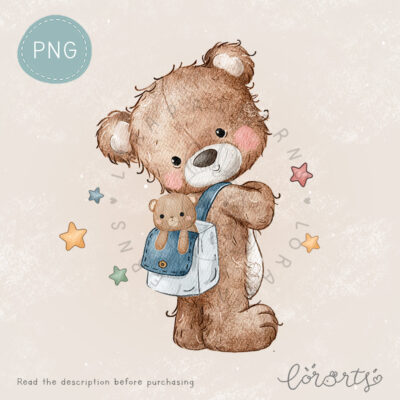 [Clipart PNG] School Bear