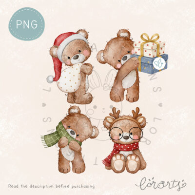 [Clipart PNG] Beary Christmas