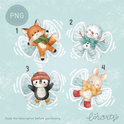 [Clipart PNG] Playing Snow Angel