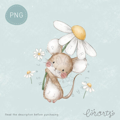 [Clipart PNG] Mouse and Daisy